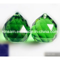 Piezas de cristal verde para lámparas accesorios de iluminación colgante de cristal (KS28019)